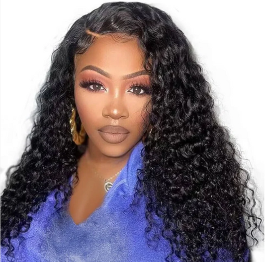 22 inch Brazilian Hair Water Wave Glueless Wig-13x4 Full Frontal Lace Wig-100% Virgin Human Hair - Crown Hairven