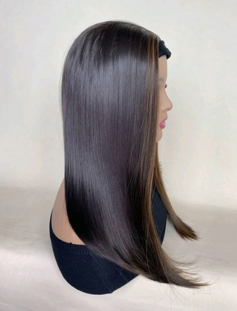 Long Bob Straight Headband- Human Blend - Crown Hairven